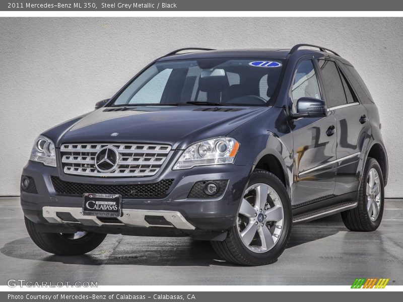 Steel Grey Metallic / Black 2011 Mercedes-Benz ML 350