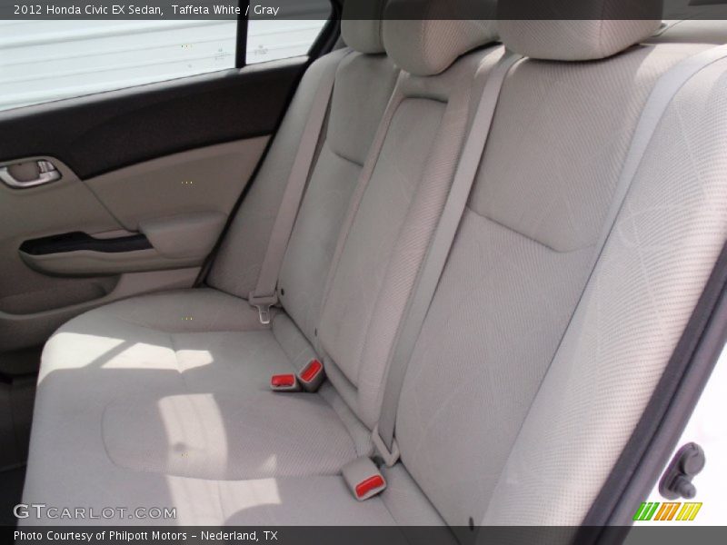 Taffeta White / Gray 2012 Honda Civic EX Sedan