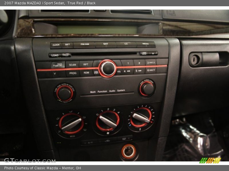 True Red / Black 2007 Mazda MAZDA3 i Sport Sedan