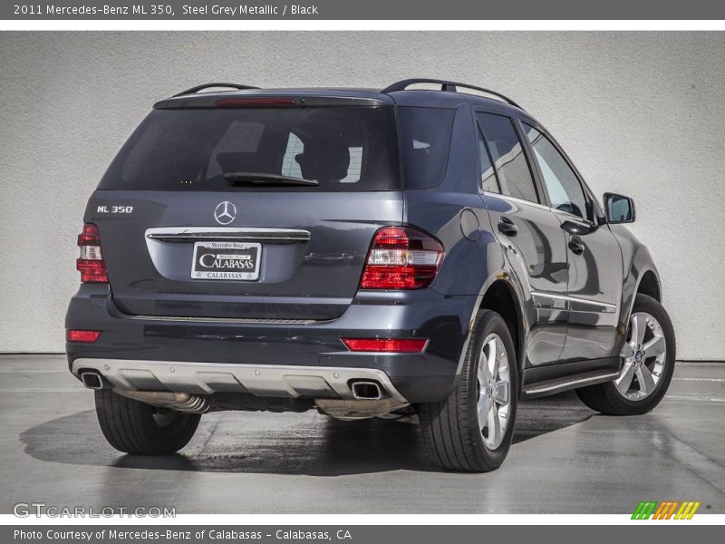 Steel Grey Metallic / Black 2011 Mercedes-Benz ML 350