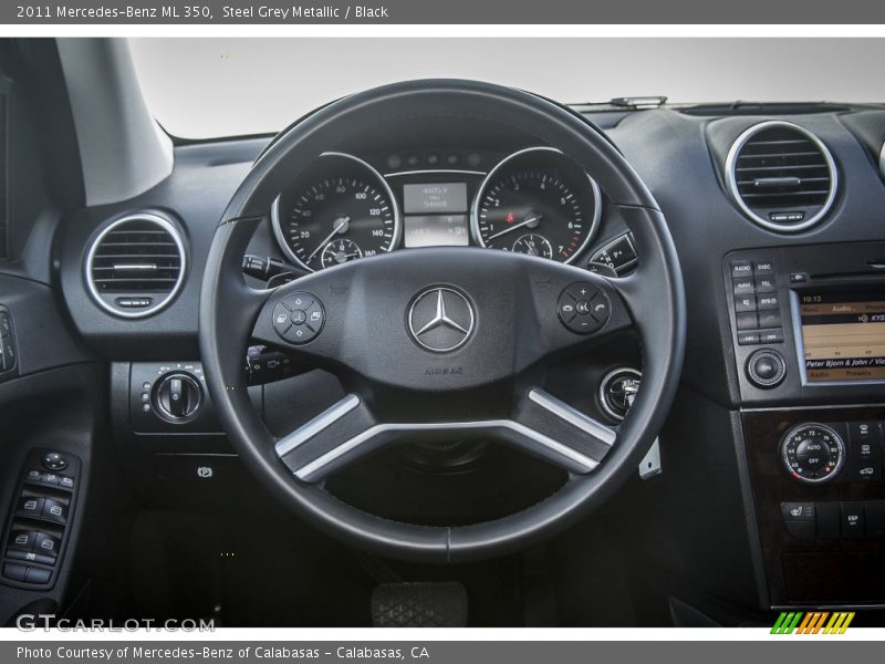 Steel Grey Metallic / Black 2011 Mercedes-Benz ML 350