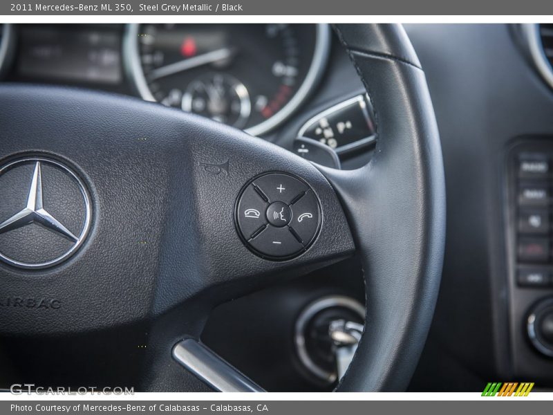 Steel Grey Metallic / Black 2011 Mercedes-Benz ML 350