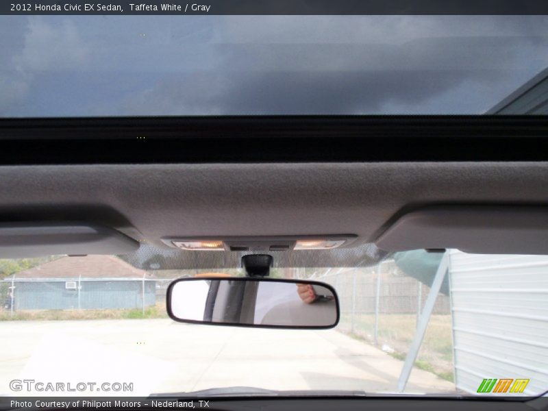 Taffeta White / Gray 2012 Honda Civic EX Sedan