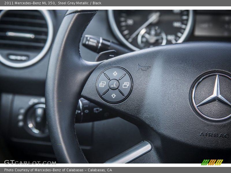 Steel Grey Metallic / Black 2011 Mercedes-Benz ML 350