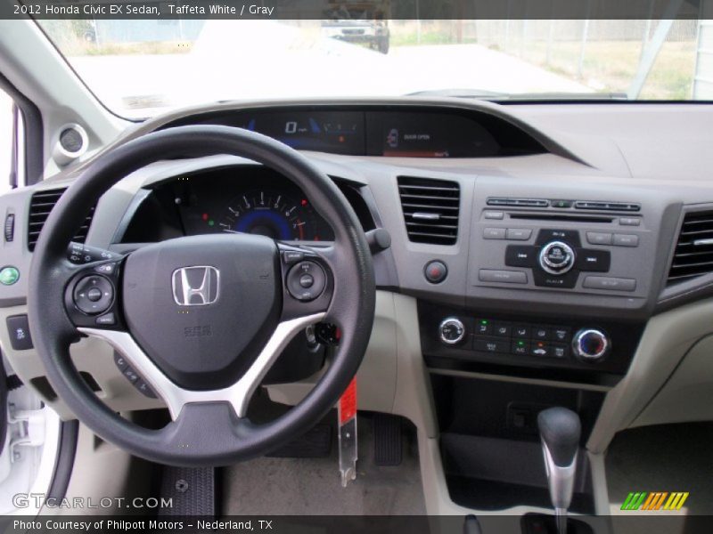 Taffeta White / Gray 2012 Honda Civic EX Sedan