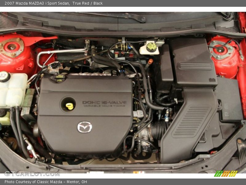 True Red / Black 2007 Mazda MAZDA3 i Sport Sedan