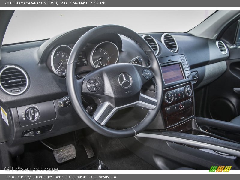Steel Grey Metallic / Black 2011 Mercedes-Benz ML 350
