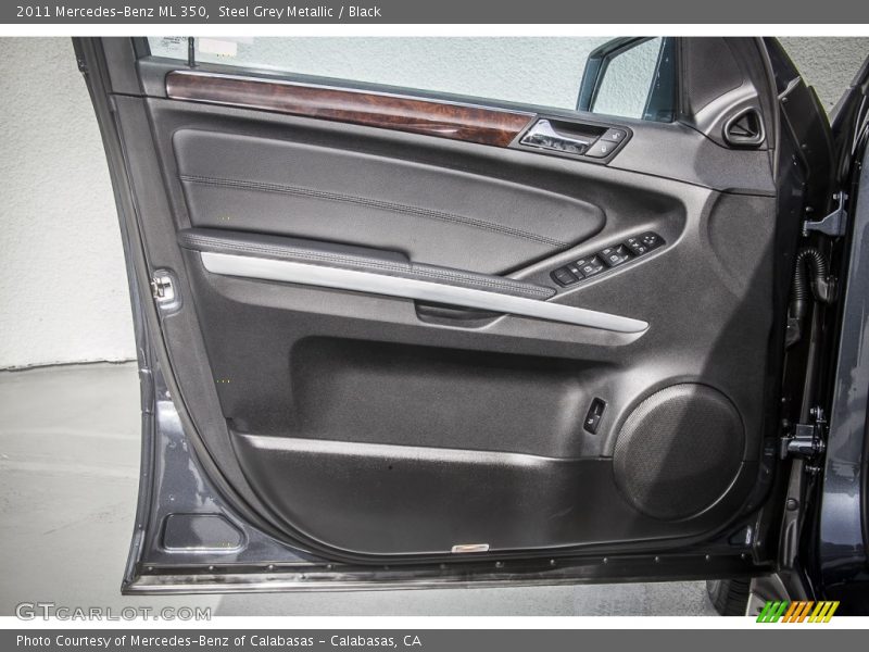 Steel Grey Metallic / Black 2011 Mercedes-Benz ML 350