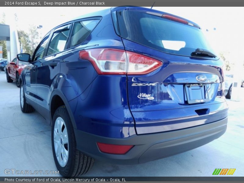 Deep Impact Blue / Charcoal Black 2014 Ford Escape S