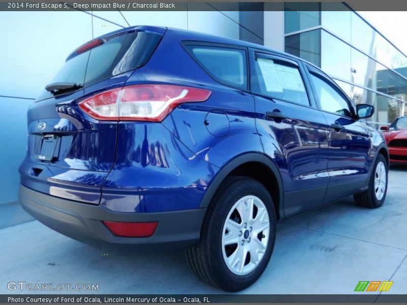 Deep Impact Blue / Charcoal Black 2014 Ford Escape S