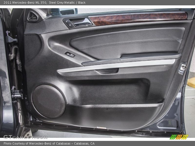 Steel Grey Metallic / Black 2011 Mercedes-Benz ML 350