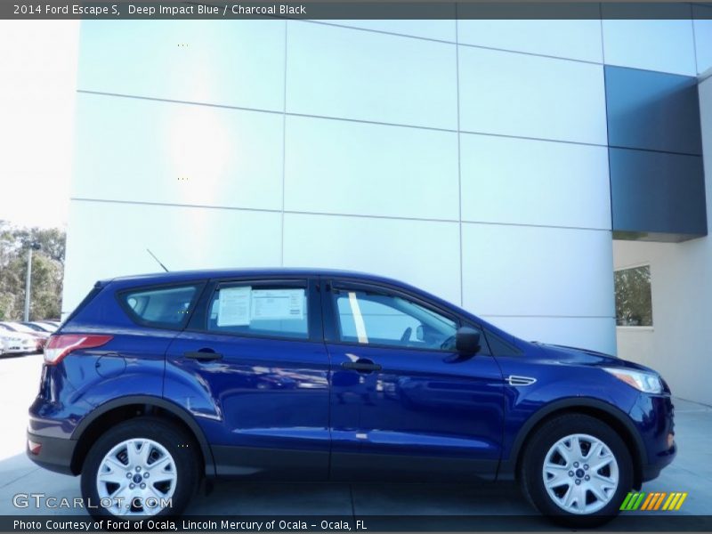 Deep Impact Blue / Charcoal Black 2014 Ford Escape S