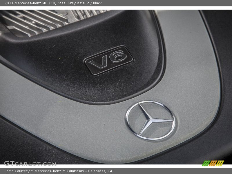 Steel Grey Metallic / Black 2011 Mercedes-Benz ML 350