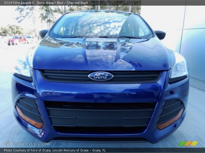 Deep Impact Blue / Charcoal Black 2014 Ford Escape S
