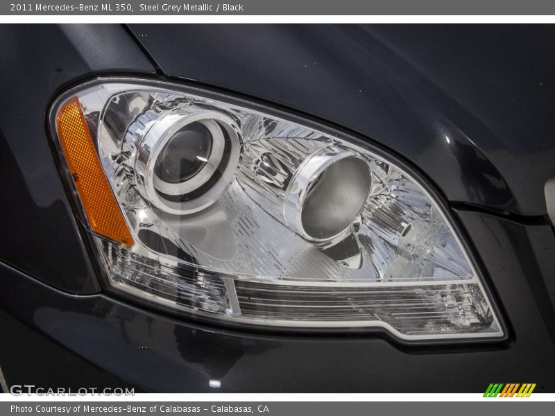 Steel Grey Metallic / Black 2011 Mercedes-Benz ML 350