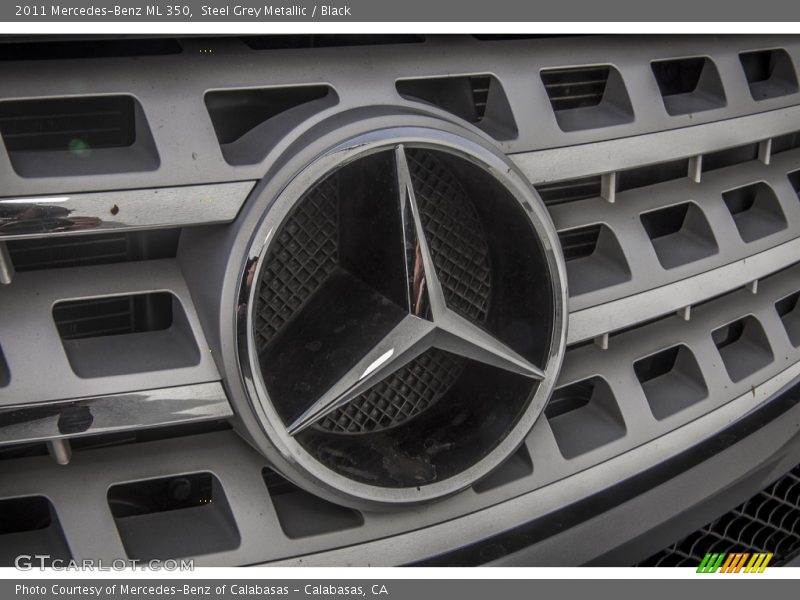 Steel Grey Metallic / Black 2011 Mercedes-Benz ML 350