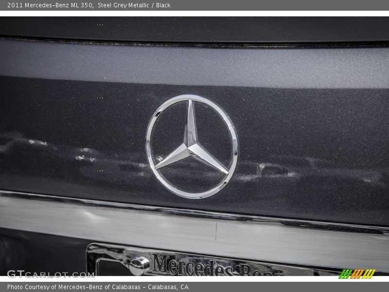 Steel Grey Metallic / Black 2011 Mercedes-Benz ML 350