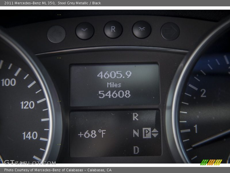 Steel Grey Metallic / Black 2011 Mercedes-Benz ML 350