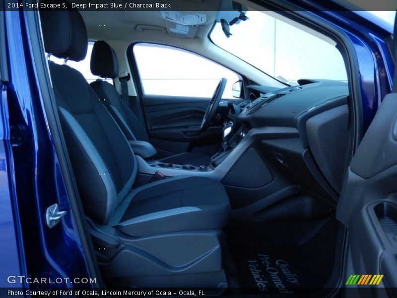 Deep Impact Blue / Charcoal Black 2014 Ford Escape S