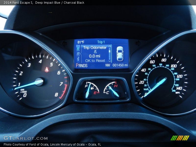 Deep Impact Blue / Charcoal Black 2014 Ford Escape S