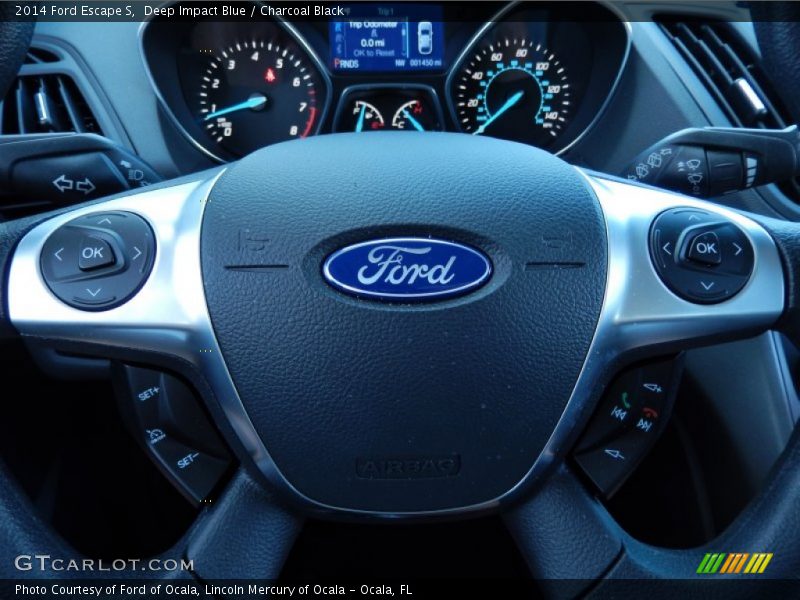 Deep Impact Blue / Charcoal Black 2014 Ford Escape S