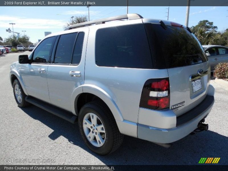 Brilliant Silver Metallic / Black 2009 Ford Explorer XLT