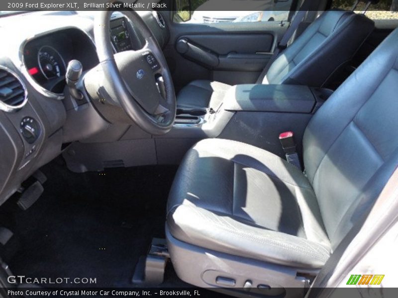 Brilliant Silver Metallic / Black 2009 Ford Explorer XLT