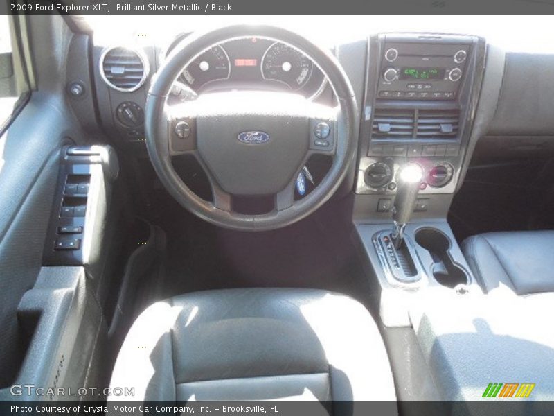 Brilliant Silver Metallic / Black 2009 Ford Explorer XLT