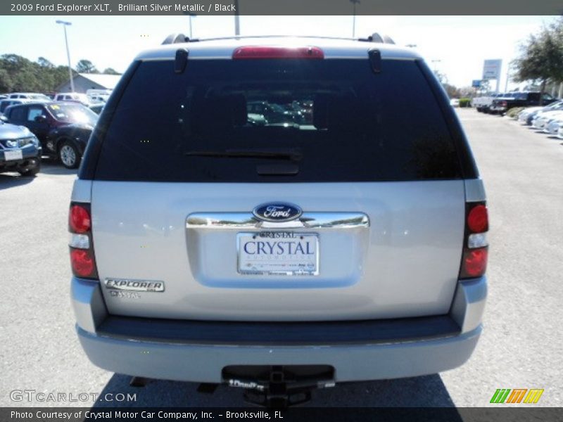 Brilliant Silver Metallic / Black 2009 Ford Explorer XLT
