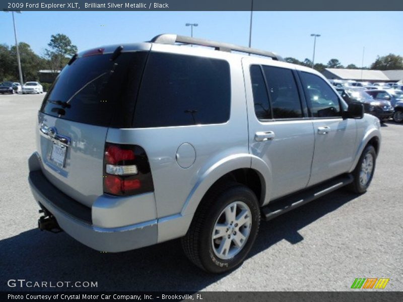 Brilliant Silver Metallic / Black 2009 Ford Explorer XLT