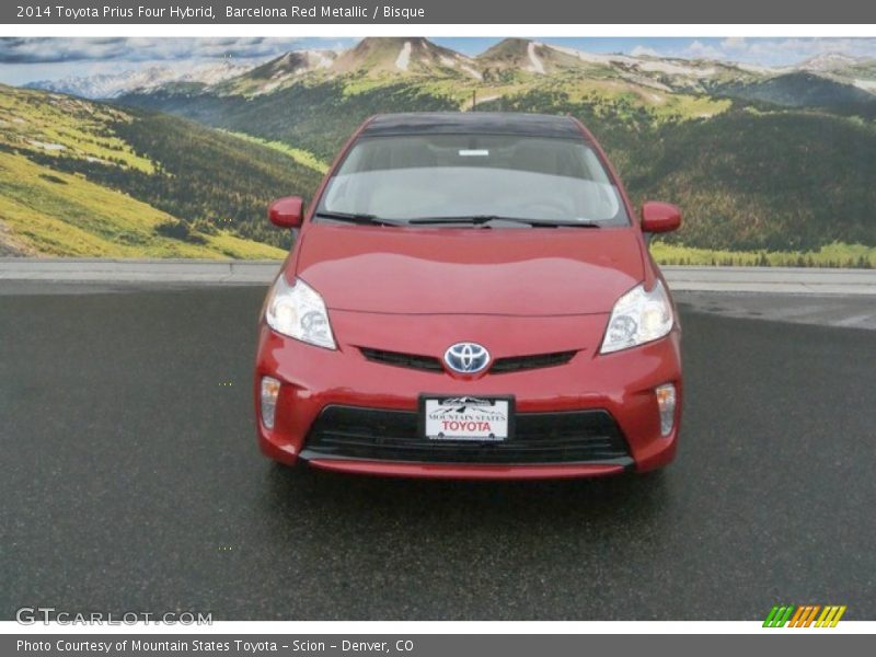 Barcelona Red Metallic / Bisque 2014 Toyota Prius Four Hybrid