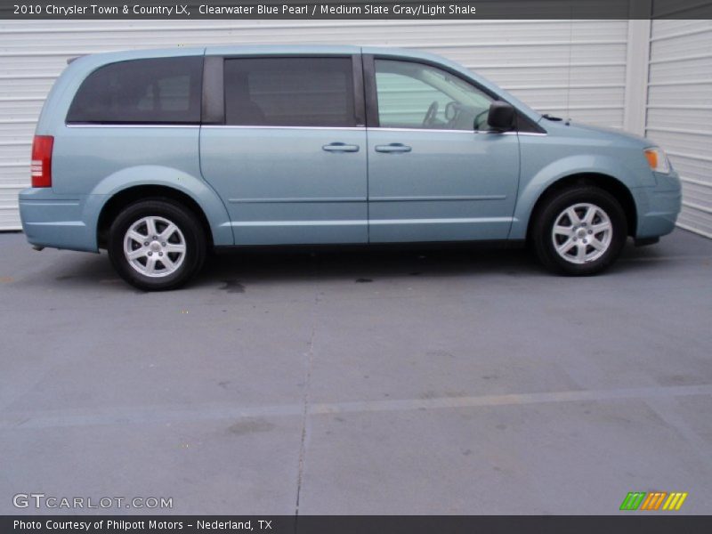 Clearwater Blue Pearl / Medium Slate Gray/Light Shale 2010 Chrysler Town & Country LX