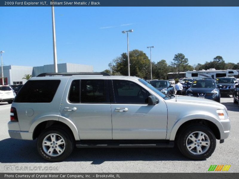 Brilliant Silver Metallic / Black 2009 Ford Explorer XLT