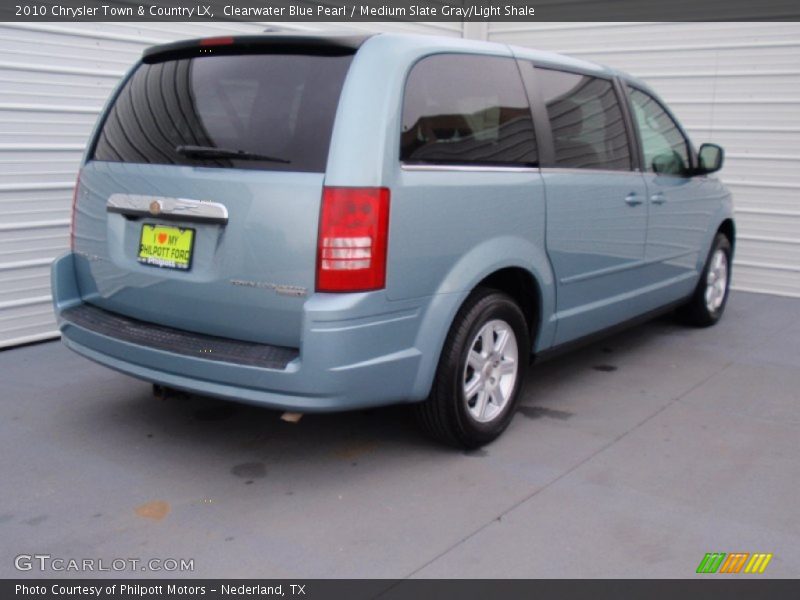 Clearwater Blue Pearl / Medium Slate Gray/Light Shale 2010 Chrysler Town & Country LX
