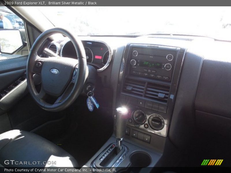 Brilliant Silver Metallic / Black 2009 Ford Explorer XLT