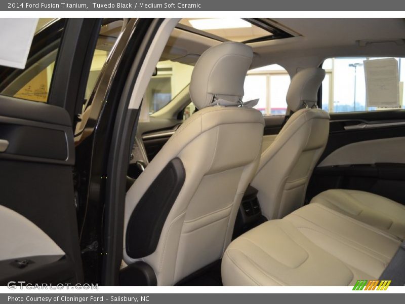 Tuxedo Black / Medium Soft Ceramic 2014 Ford Fusion Titanium