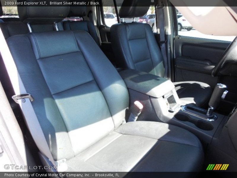 Brilliant Silver Metallic / Black 2009 Ford Explorer XLT