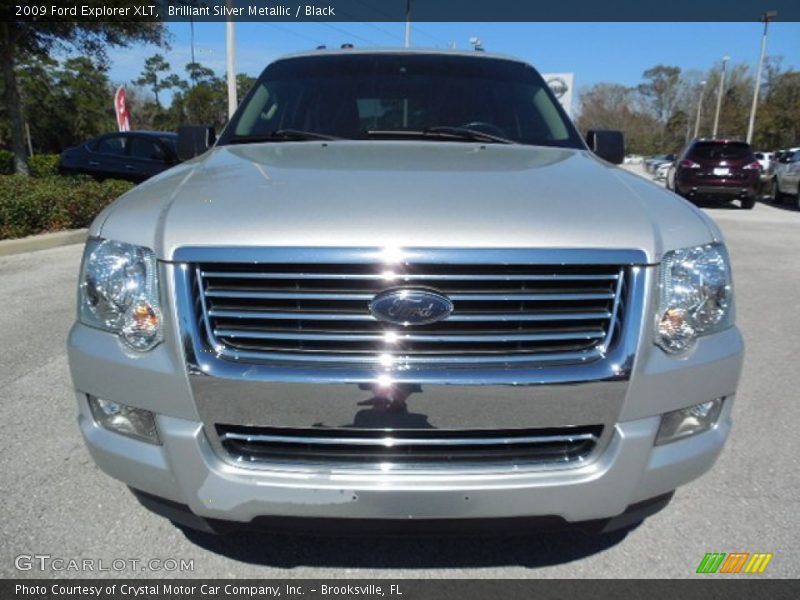 Brilliant Silver Metallic / Black 2009 Ford Explorer XLT