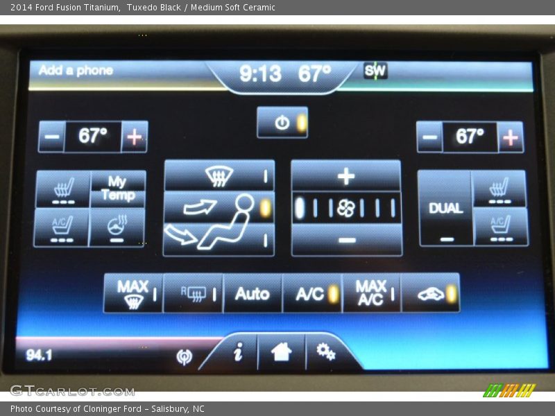 Tuxedo Black / Medium Soft Ceramic 2014 Ford Fusion Titanium