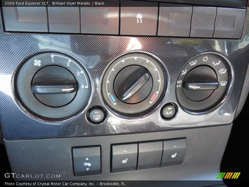 Brilliant Silver Metallic / Black 2009 Ford Explorer XLT