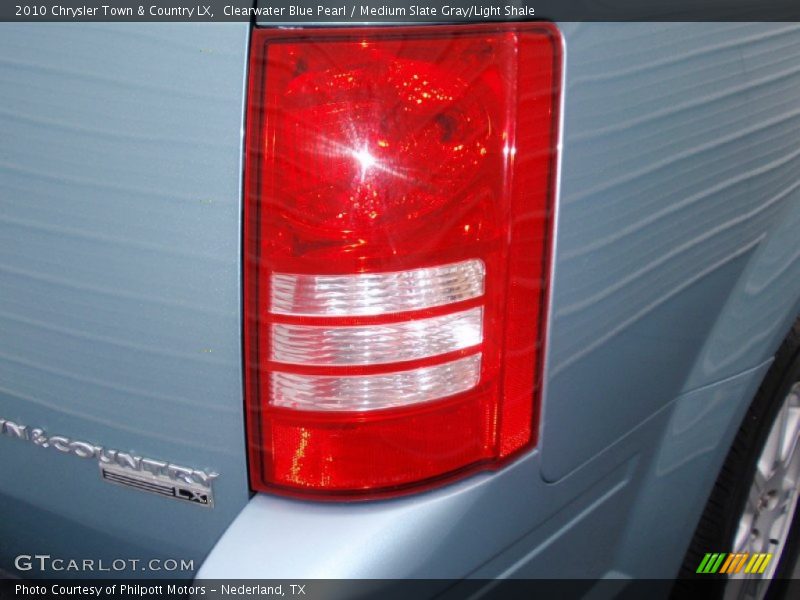 Clearwater Blue Pearl / Medium Slate Gray/Light Shale 2010 Chrysler Town & Country LX