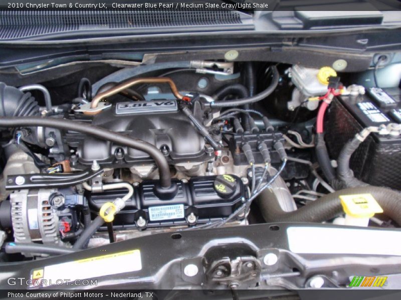 Clearwater Blue Pearl / Medium Slate Gray/Light Shale 2010 Chrysler Town & Country LX