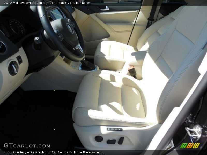 Deep Black Metallic / Beige 2012 Volkswagen Tiguan SE