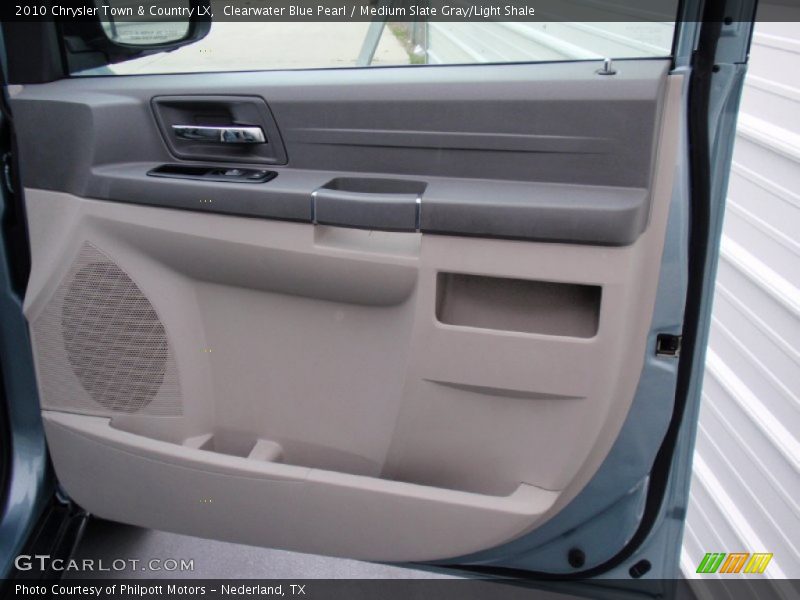 Clearwater Blue Pearl / Medium Slate Gray/Light Shale 2010 Chrysler Town & Country LX