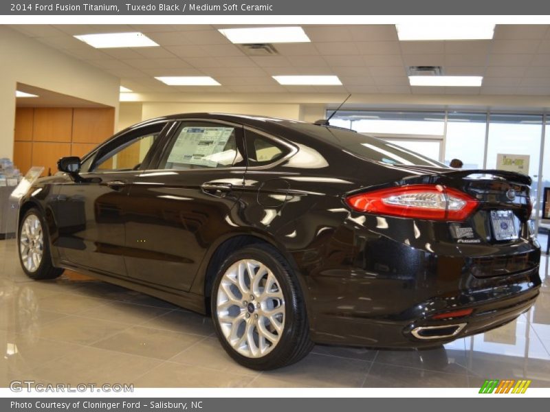 Tuxedo Black / Medium Soft Ceramic 2014 Ford Fusion Titanium