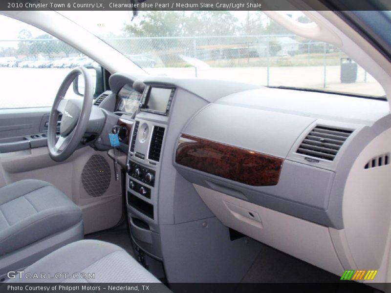 Clearwater Blue Pearl / Medium Slate Gray/Light Shale 2010 Chrysler Town & Country LX