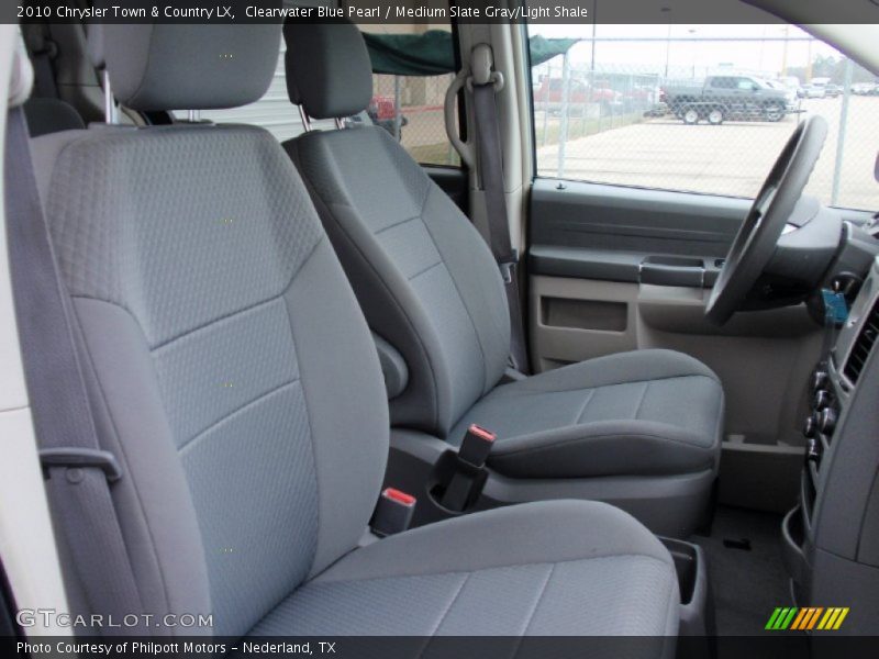 Clearwater Blue Pearl / Medium Slate Gray/Light Shale 2010 Chrysler Town & Country LX