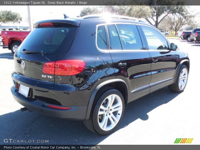 Deep Black Metallic / Beige 2012 Volkswagen Tiguan SE