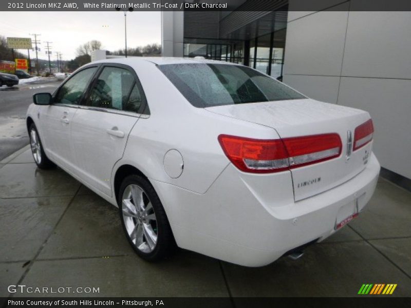 White Platinum Metallic Tri-Coat / Dark Charcoal 2012 Lincoln MKZ AWD