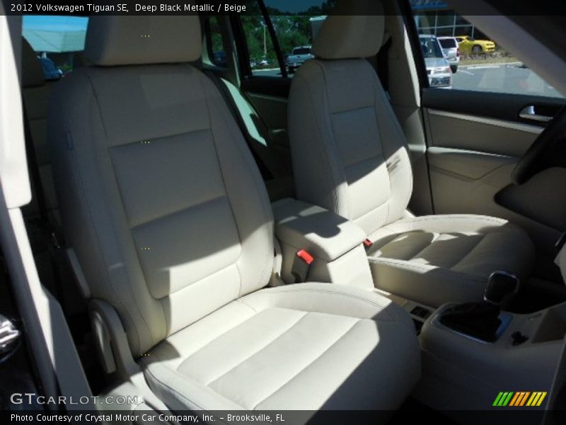 Deep Black Metallic / Beige 2012 Volkswagen Tiguan SE